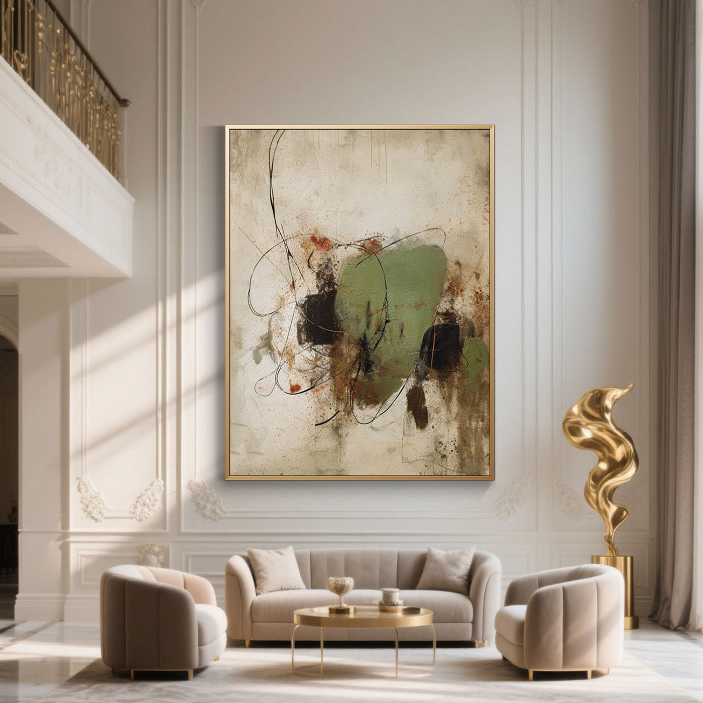 Peinture abstraite géométrique moderne #AB041