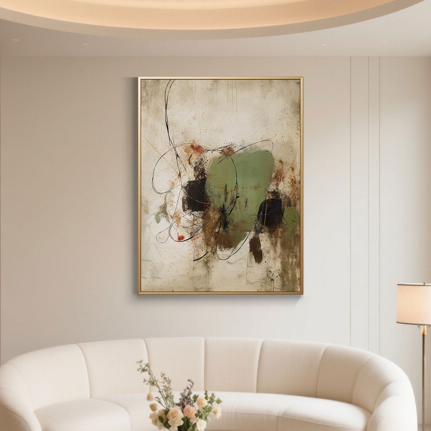 Peinture abstraite géométrique moderne #AB041