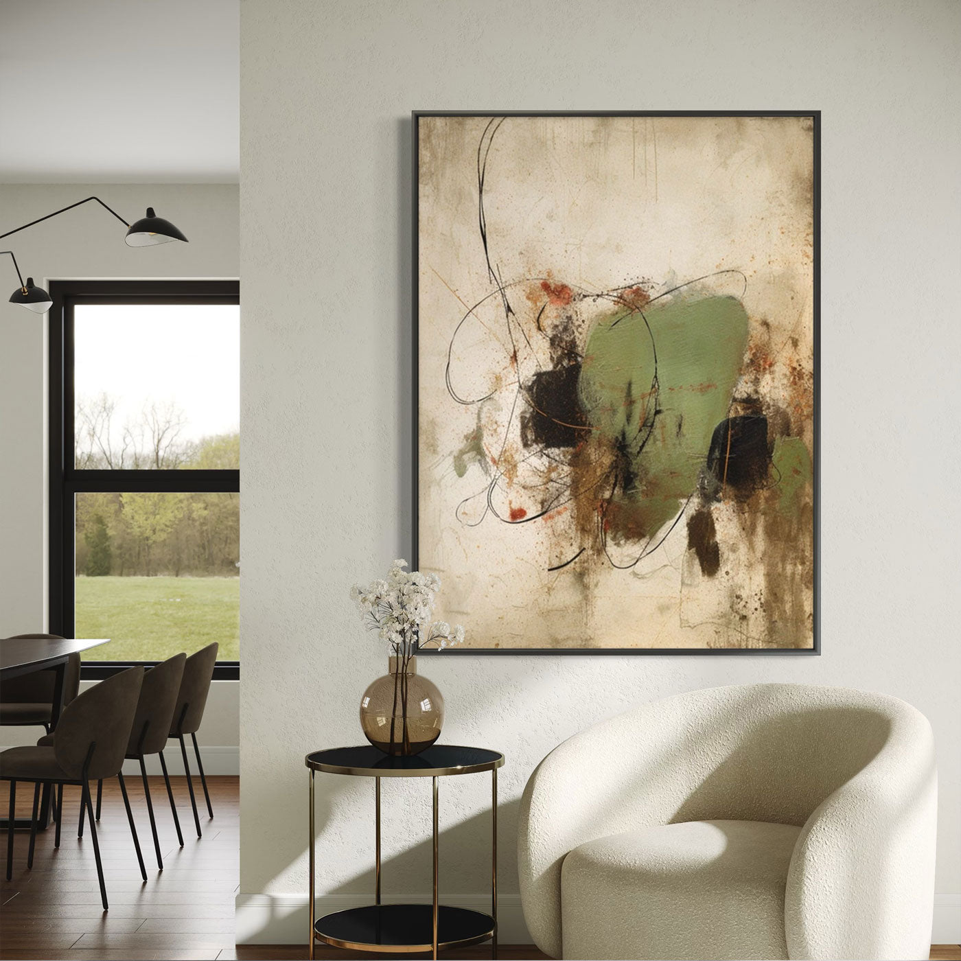 Peinture abstraite géométrique moderne #AB041