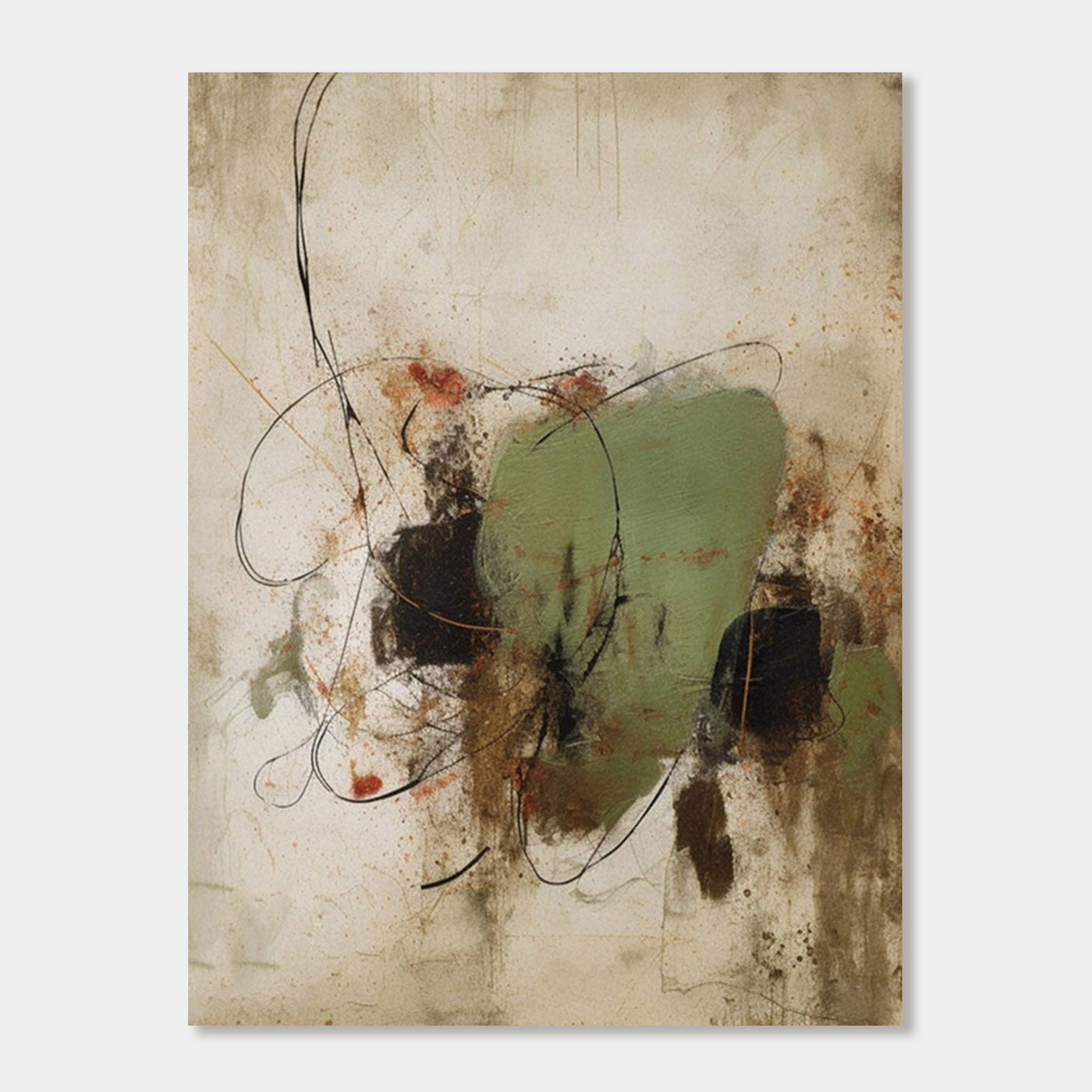 Peinture abstraite géométrique moderne #AB041