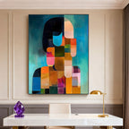 Abstract Geometric Portrait Wall Art - Silent Form