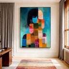Abstract Geometric Portrait Wall Art - Silent Form