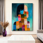 Abstract Geometric Portrait Wall Art - Silent Form