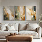 Abstract Gold Canvas Art - Golden Rhythm