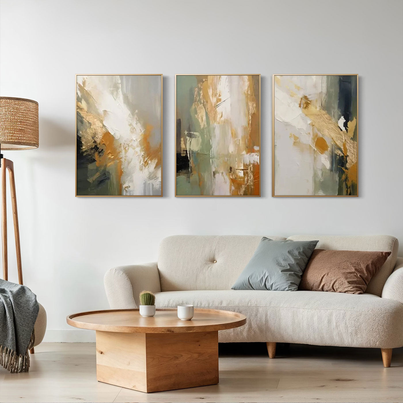 Abstract Gold Canvas Art - Golden Rhythm