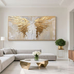 Abstract Golden Painting - Angel Wings