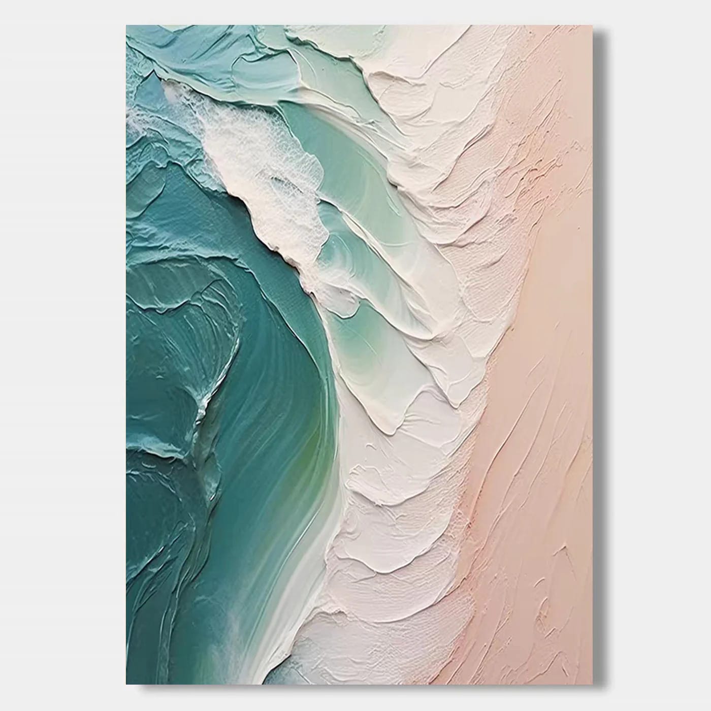 Abstract Modern Coastal Art - Sand and Surf III