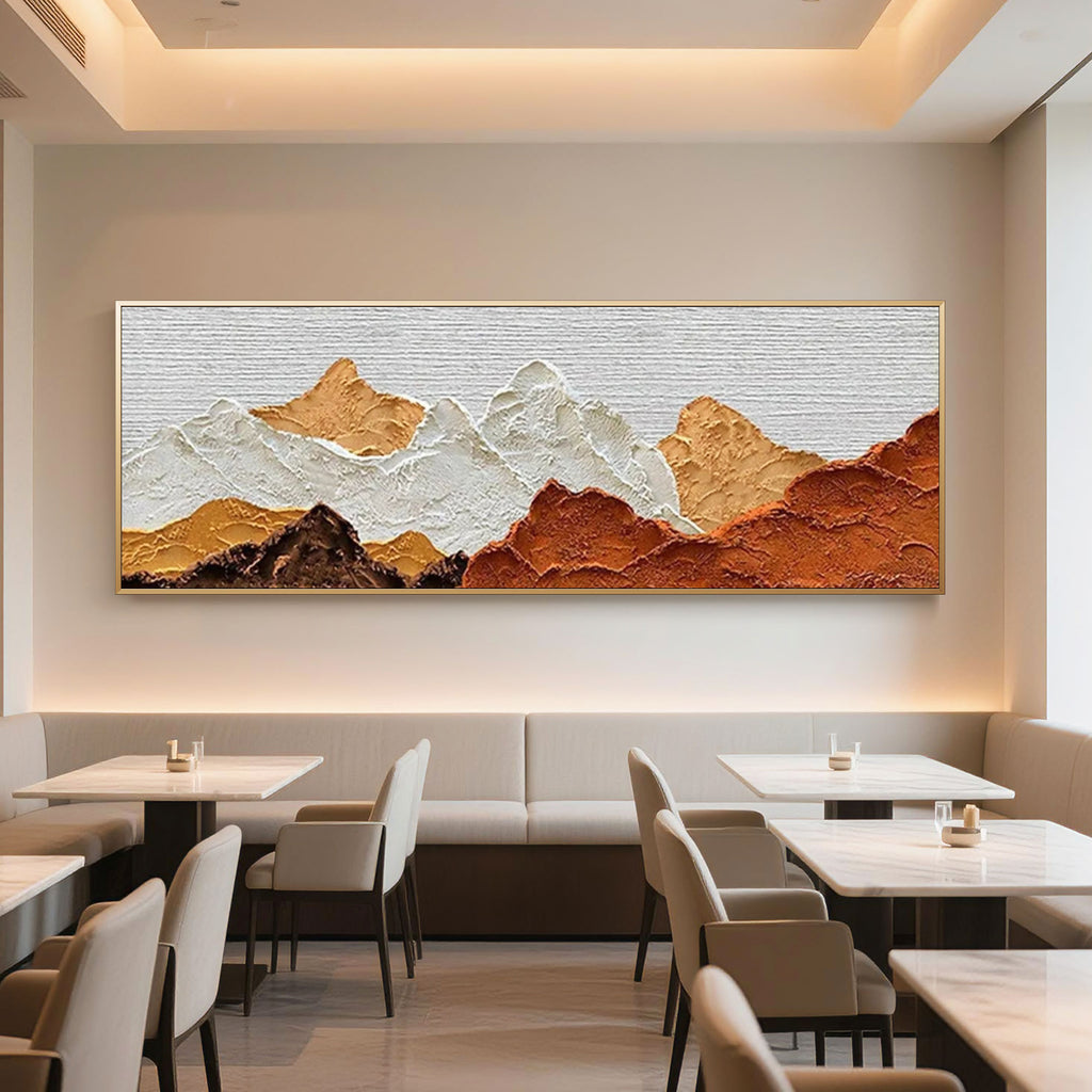 Abstract Mountain Textured Canvas Art Earthy Tone Home Decor – Lumi Gallery