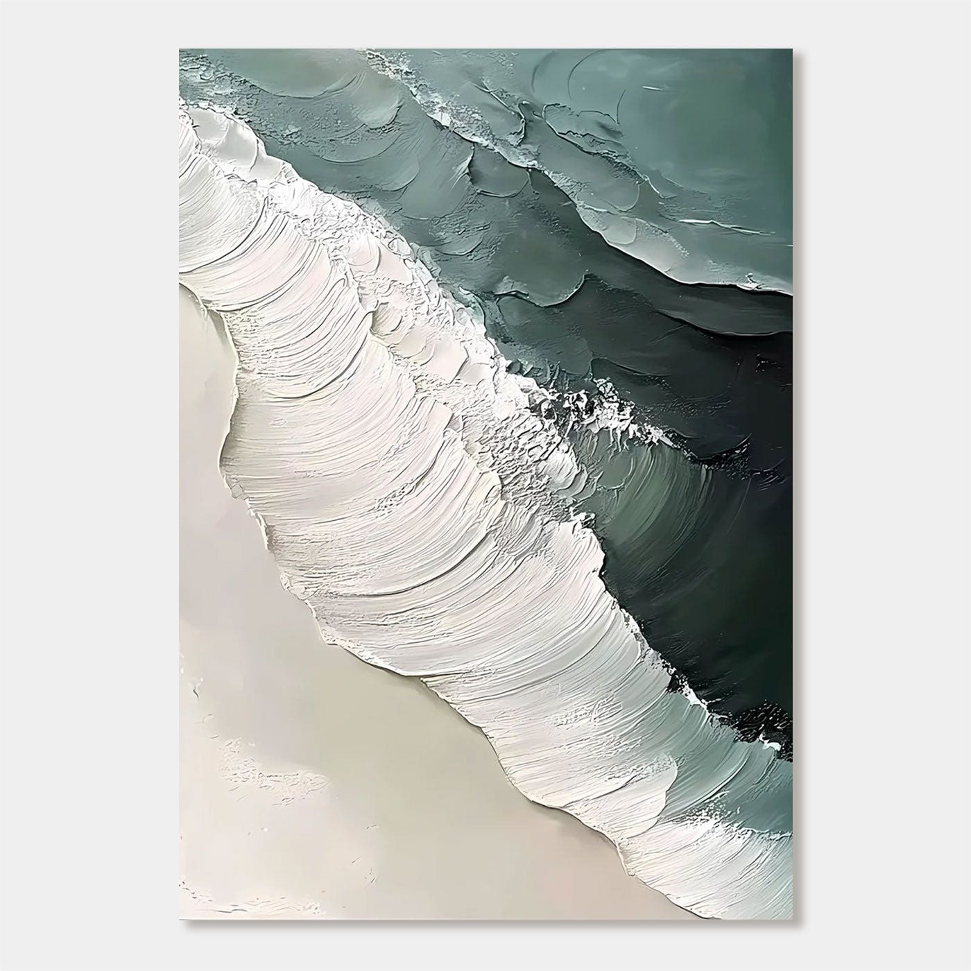 Abstract Ocean Wave Wall Art - Silent Currents