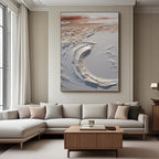 Abstract Ocean Wave Wall Art - Sunset Wave