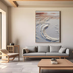 Abstract Ocean Wave Wall Art - Sunset Wave