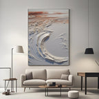 Abstract Ocean Wave Wall Art - Sunset Wave