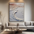 Abstract Ocean Wave Wall Art - Sunset Wave