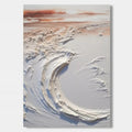 Abstract sunset wave wall art with textured canvas by Lumi Gallery