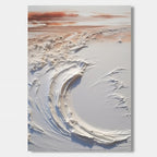 Abstract Ocean Wave Wall Art - Sunset Wave