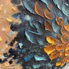 Abstract Tree Yellow and Blue Wall Art - Golden Sway