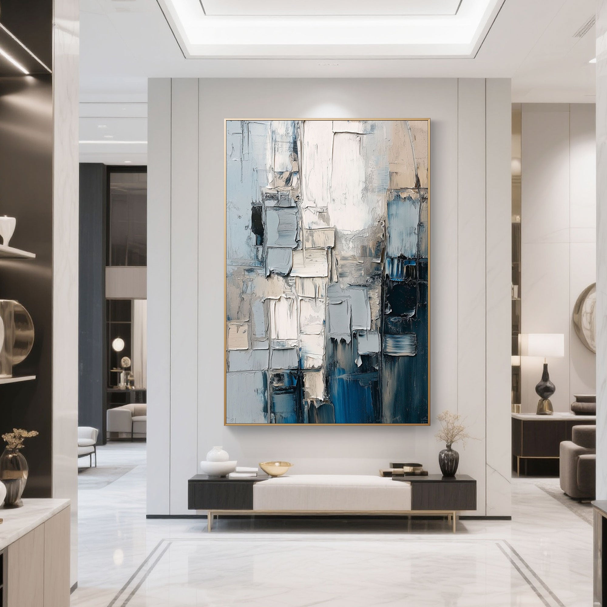 Dynamic Brushwork Urban Abstract Painting

