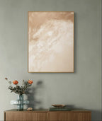 Beige and Brown Abstract Minimalist Canvas	 #WS005-StrokesArtHub