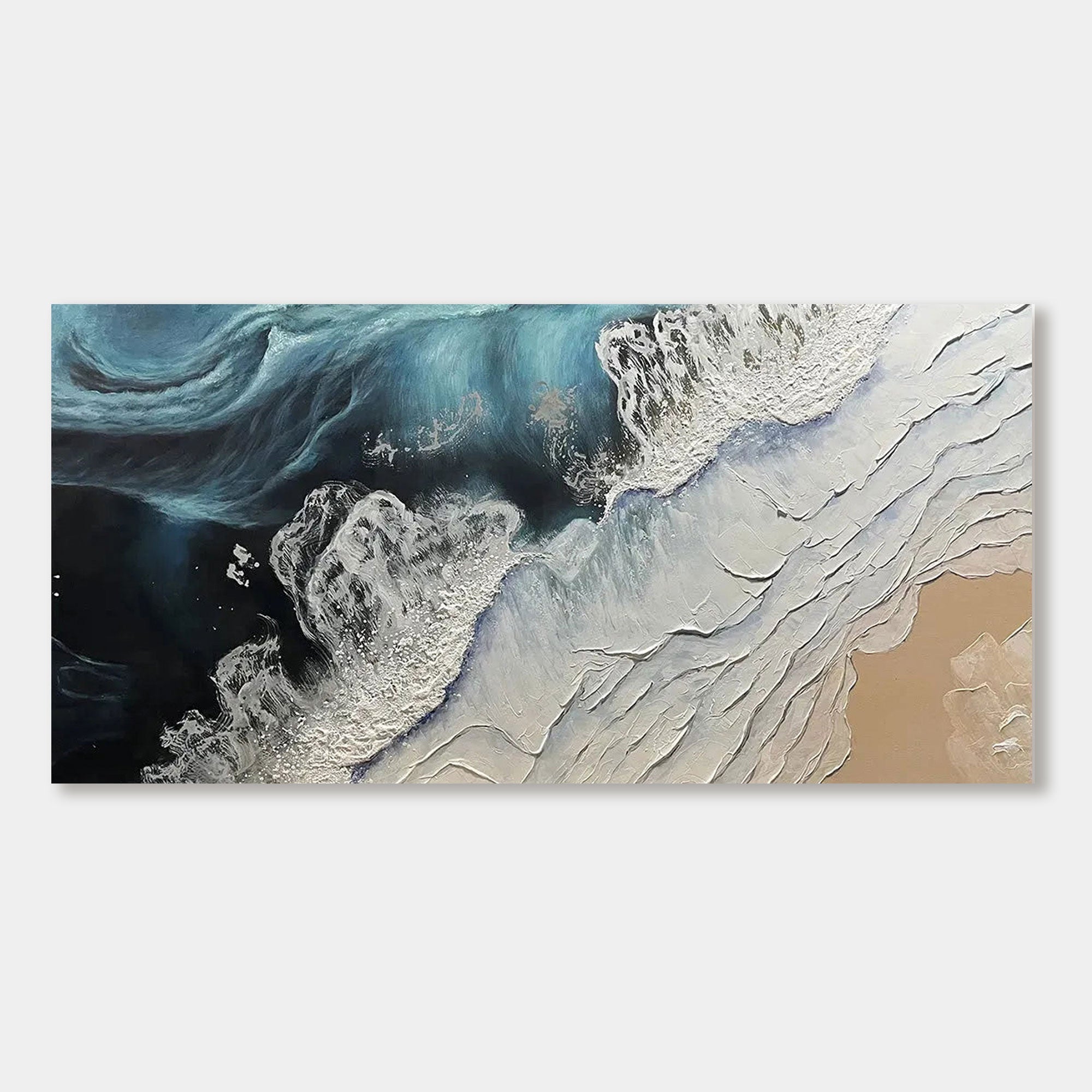 Textured Coastal Canvas Art | Blue Surge