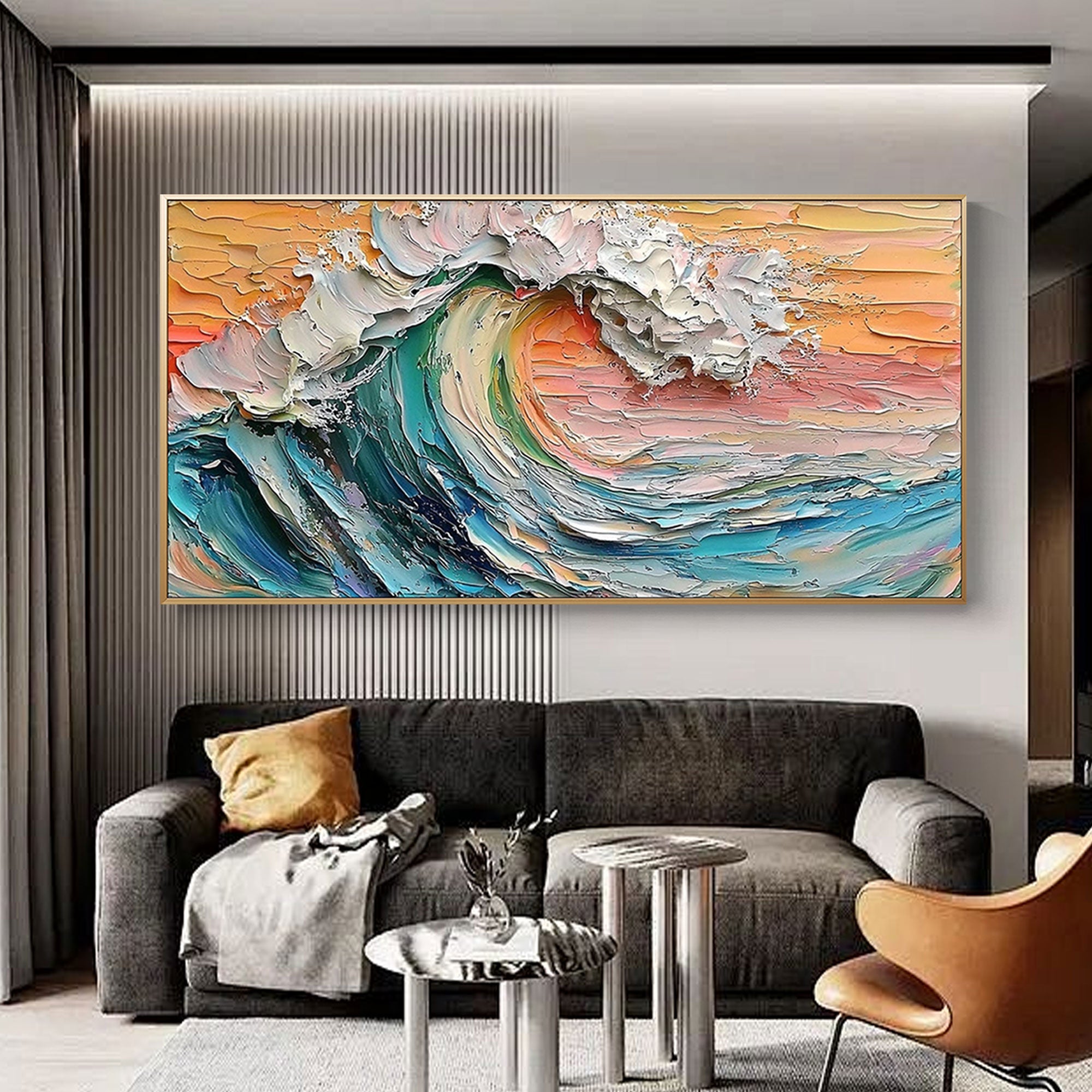 Colorful 3D Wave Wall Art | Surge