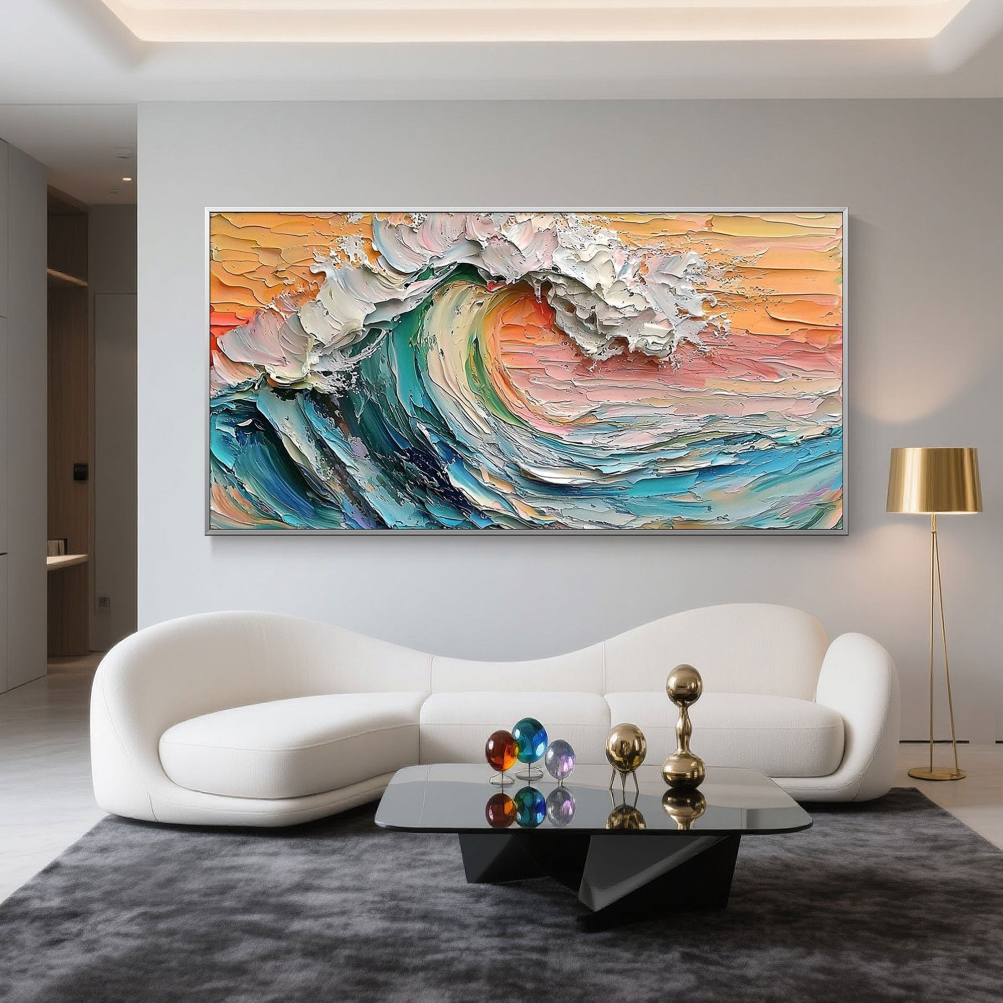 Colorful 3D Wave Wall Art | Surge