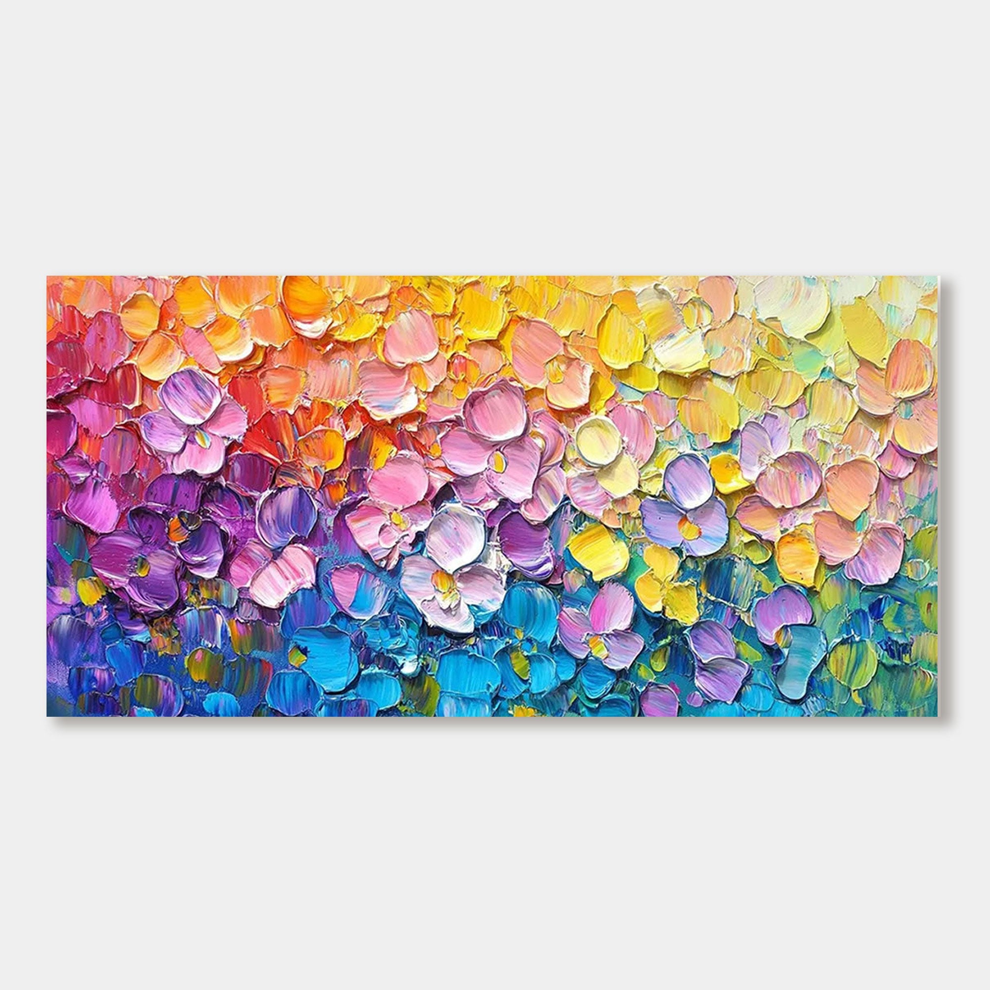 Colorful Abstract Floral Wall Art | Flower Strokes