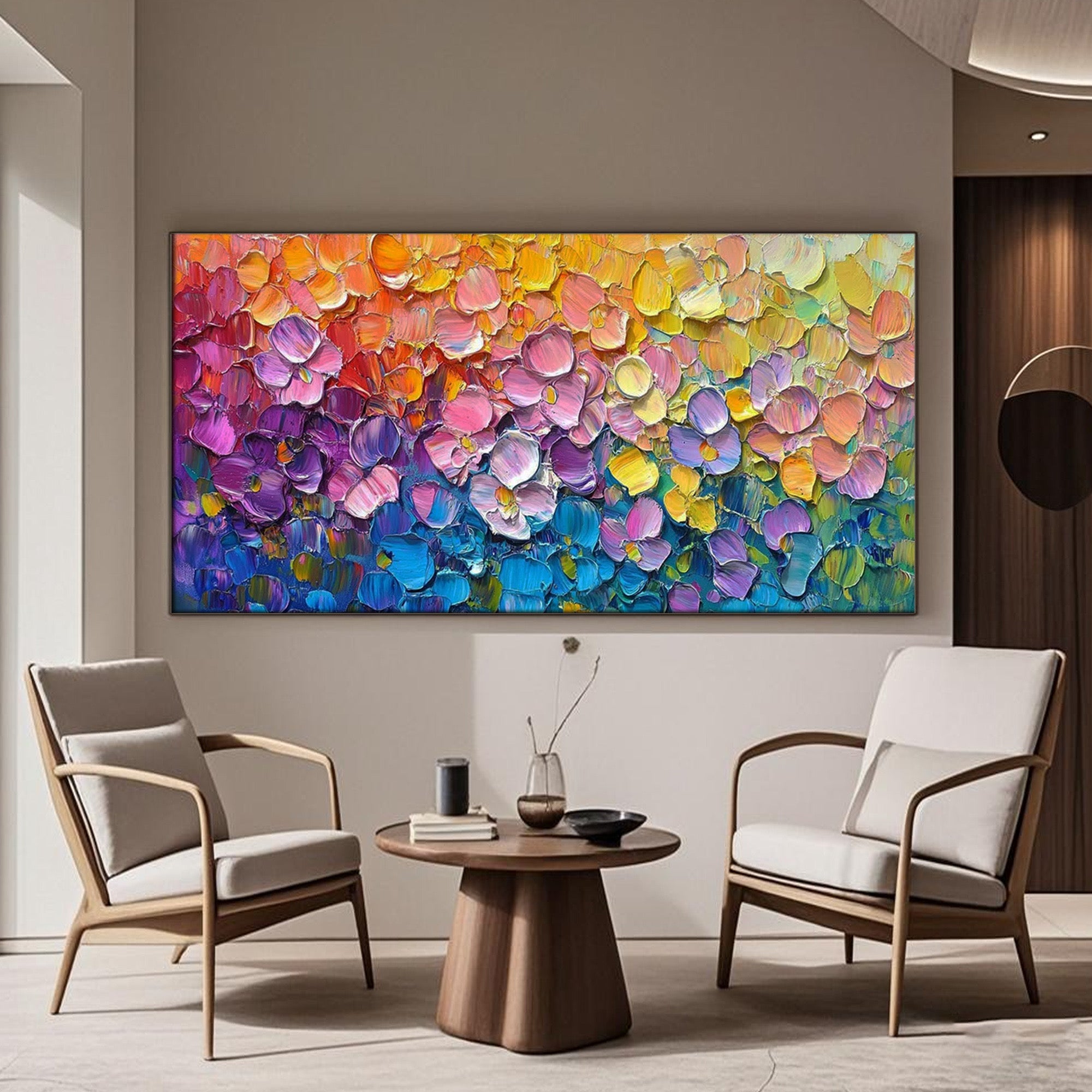 Colorful Abstract Floral Wall Art | Flower Strokes