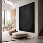 Wabi Sabi Minimalist Black Canvas Wall Art #WS047