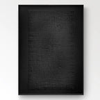 A vertically oriented, hand-painted black acrylic artwork that embraces Wabi-Sabi minimalism through raw, imperfect textures and understated brushstrokes. This modernist abstract piece adds a serene yet bold statement to contemporary interiors, ideal for living rooms or offices seeking a calm, sophisticated focal point.