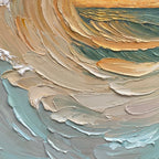 Close-up of textured wave in Tidal Dusk canvas art.