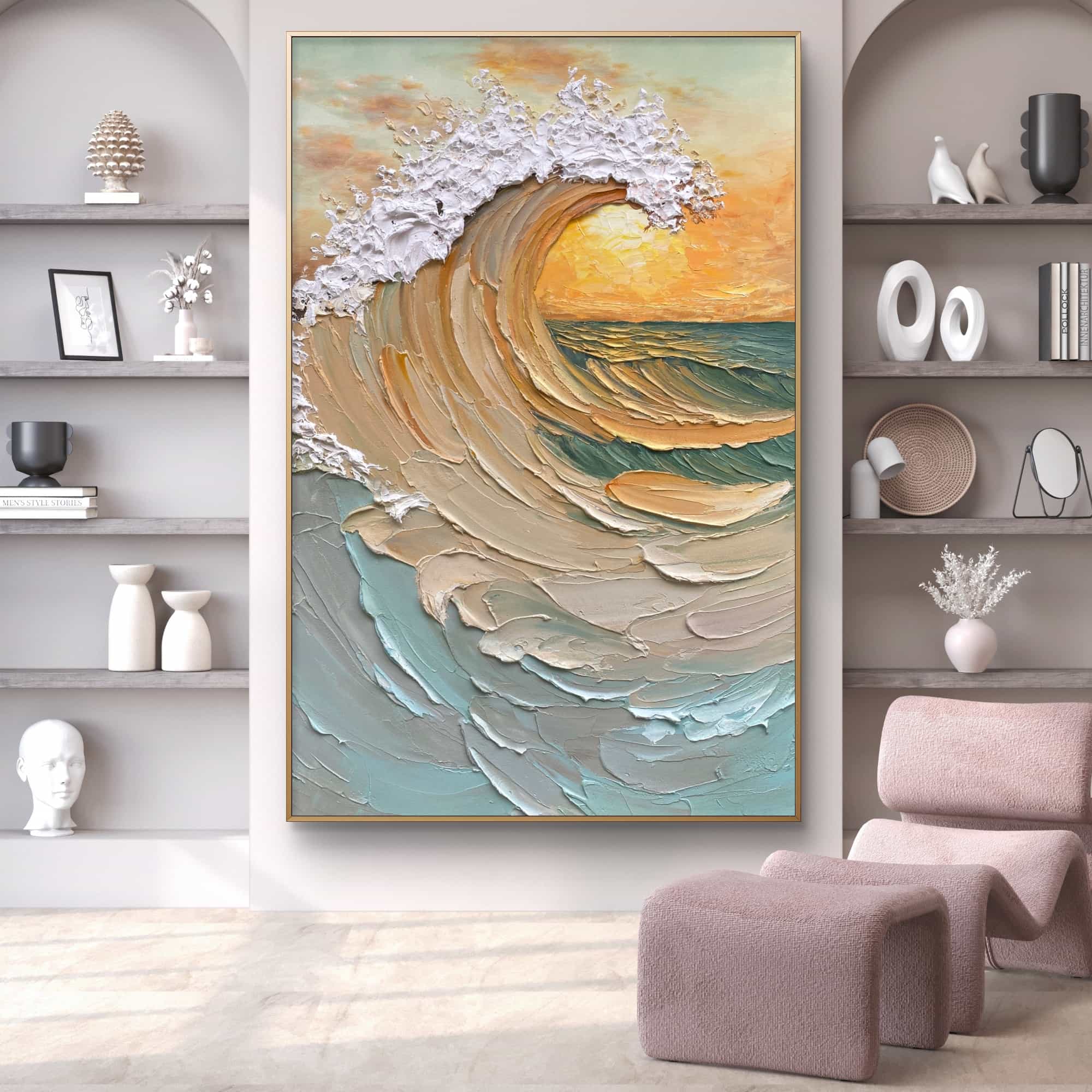 Safe international shipping for hand-painted canvas artwork.