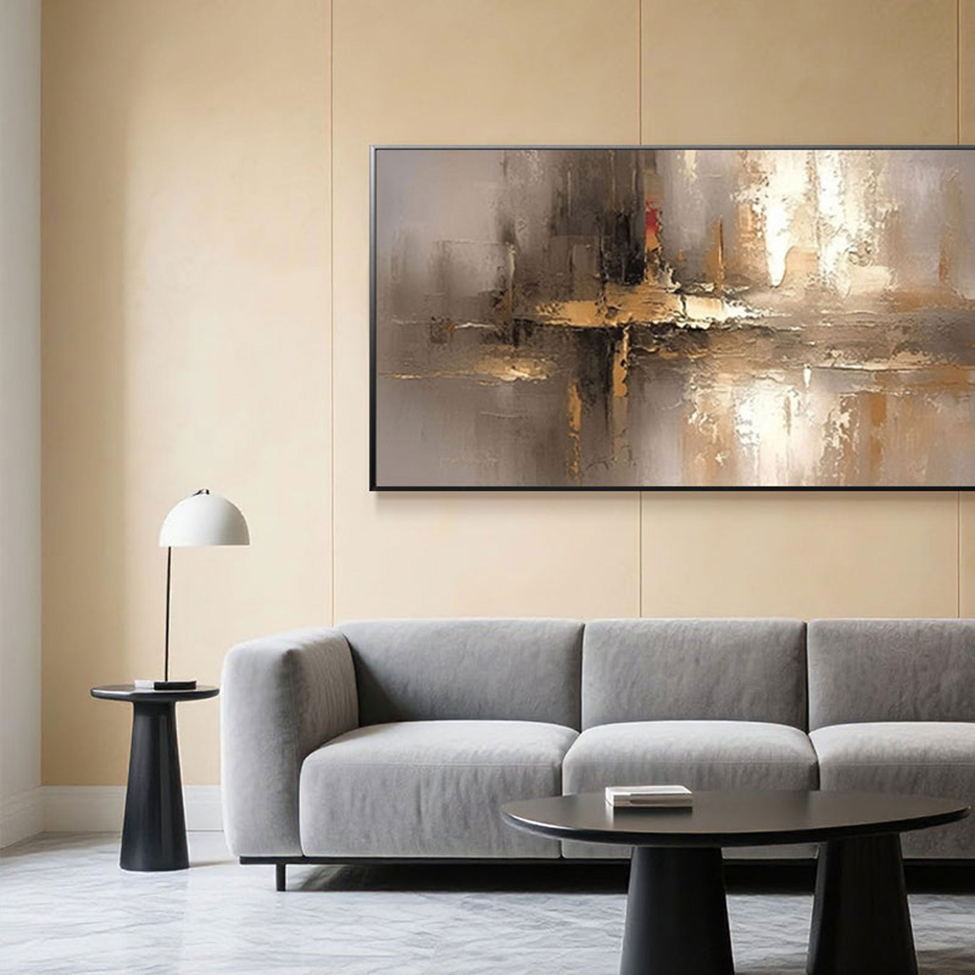Modern Abstract Gold Canvas Art | Golden Horizon