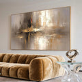 Modern Abstract Gold Canvas Art | Golden Horizon