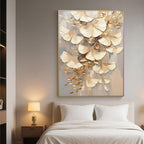 Golden Ginkgo Leaf Wall Art - Leaves of Light