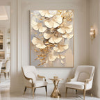 Golden Ginkgo Leaf Wall Art - Leaves of Light