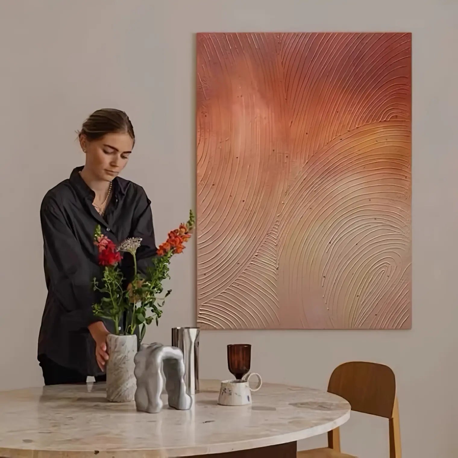 Modern Textured Abstract Wall Decor #MN003