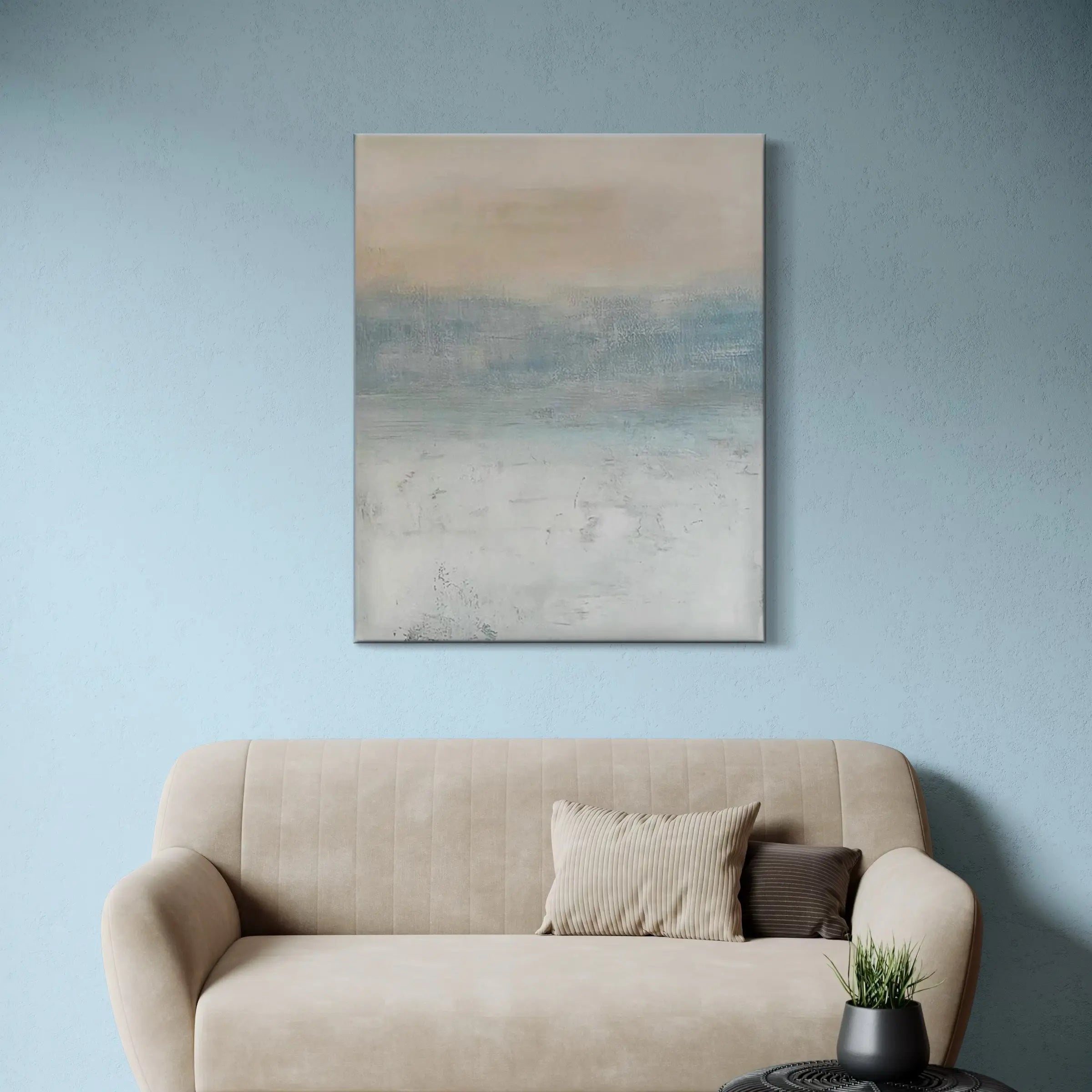 Modern Minimalist Abstract Canvas with Soft Tones #MN002