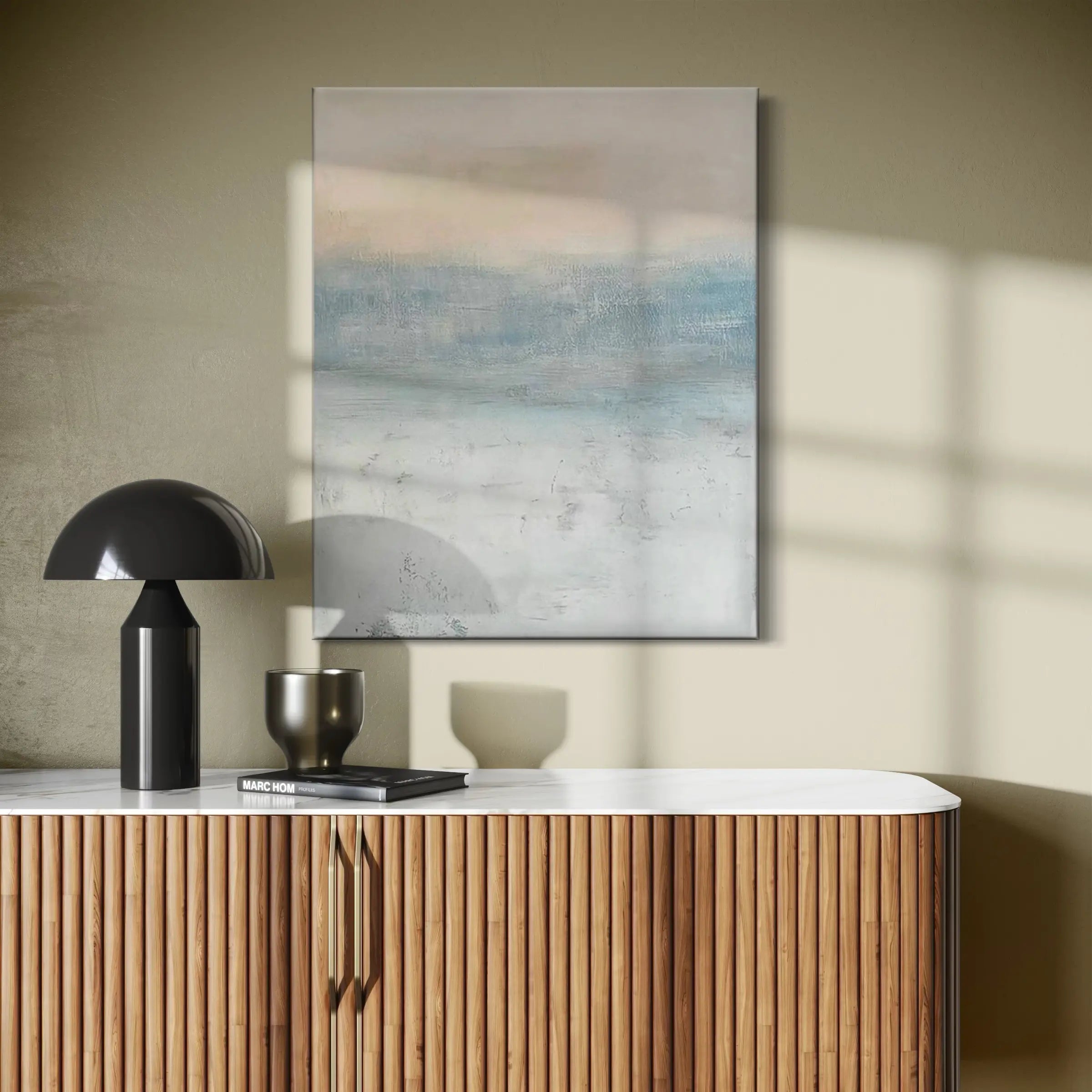 Modern Minimalist Abstract Canvas with Soft Tones #MN002