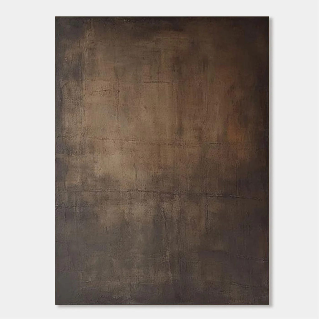 Japandi Wabi-Sabi minimalist wall art 'Dust of Time' with earthy tones, textured canvas by Lumi Gallery