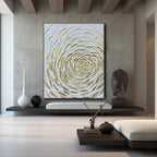 Luxury Textured Floral Wall Art | Golden Petal