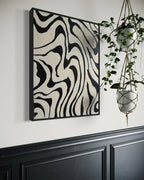 Mid-Century Modern Line Art | Retro Abstract Canvas #LA001