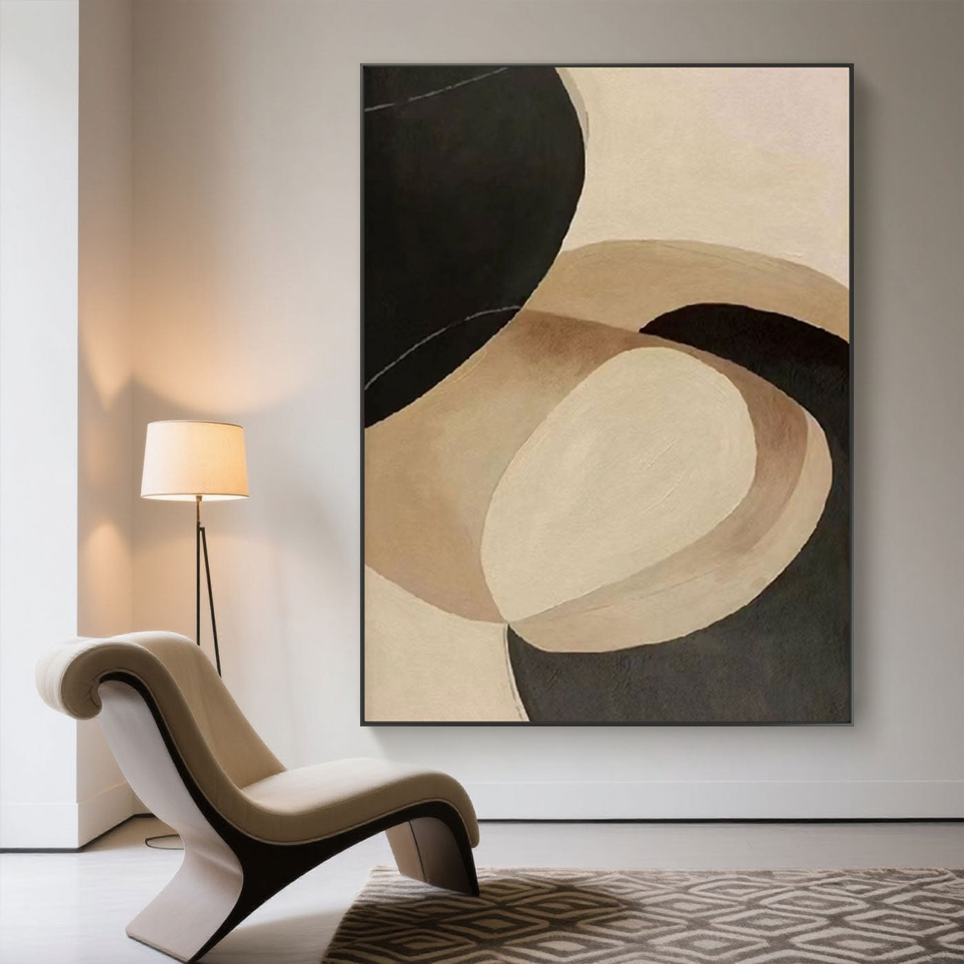 Mid-Century Modern Abstract Wall Art - Soft Continuum