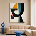 Mid-Century Modern Geometric Wall Art - Chromatic Fugue