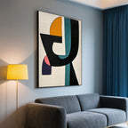 Mid-Century Modern Geometric Wall Art - Chromatic Fugue