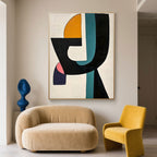 Mid-Century Modern Geometric Wall Art - Chromatic Fugue