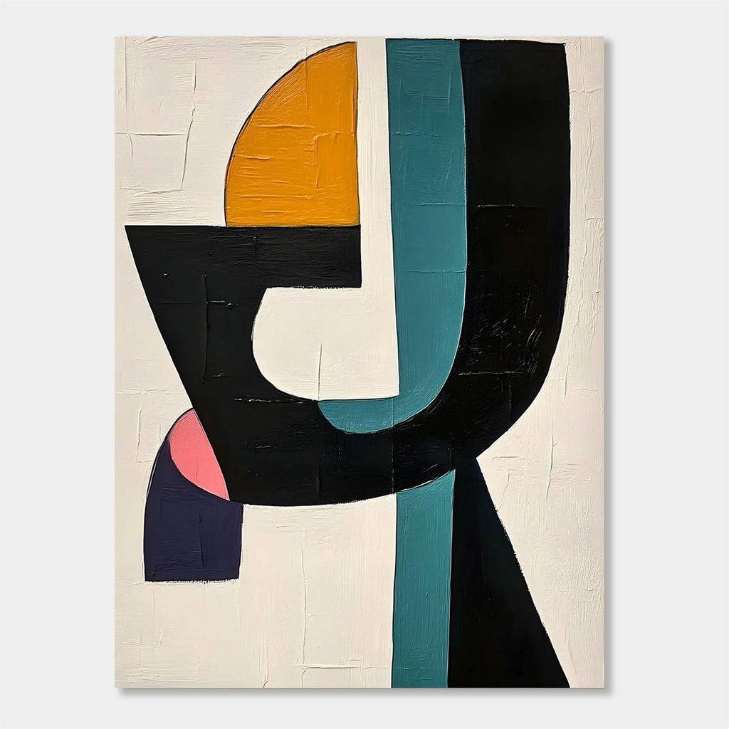 Mid-Century Modern Geometric Wall Art - Chromatic Fugue