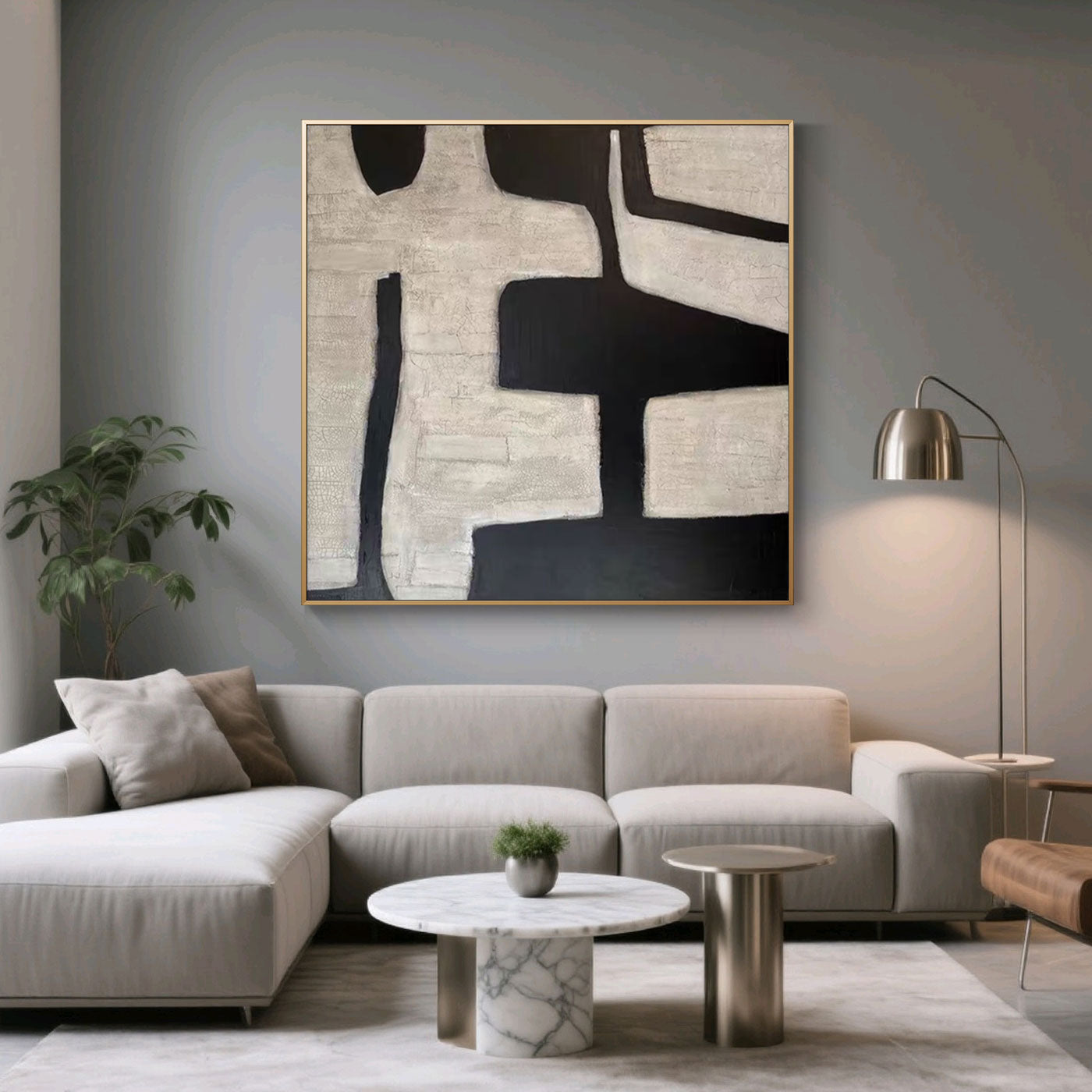 Mid-Century Modern Geometric Wall Art - Primitive Mark