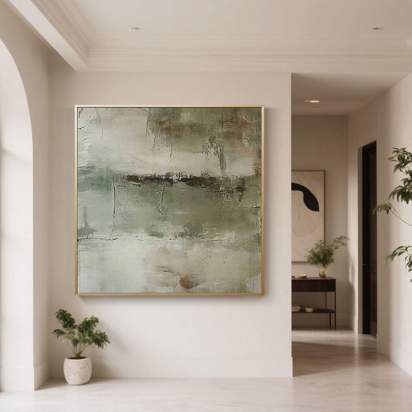 Mid-Century Wabi-Sabi Canvas Art - Silent Field
