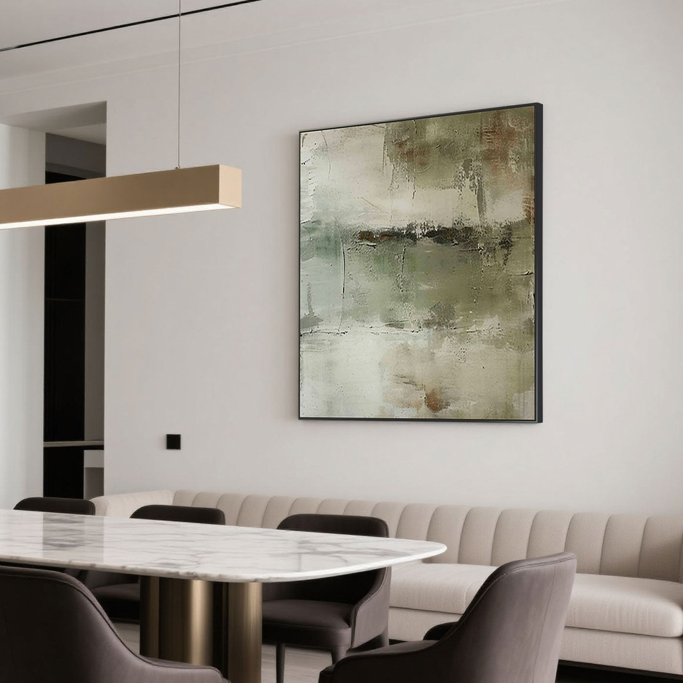 Mid-Century Wabi-Sabi Canvas Art - Silent Field