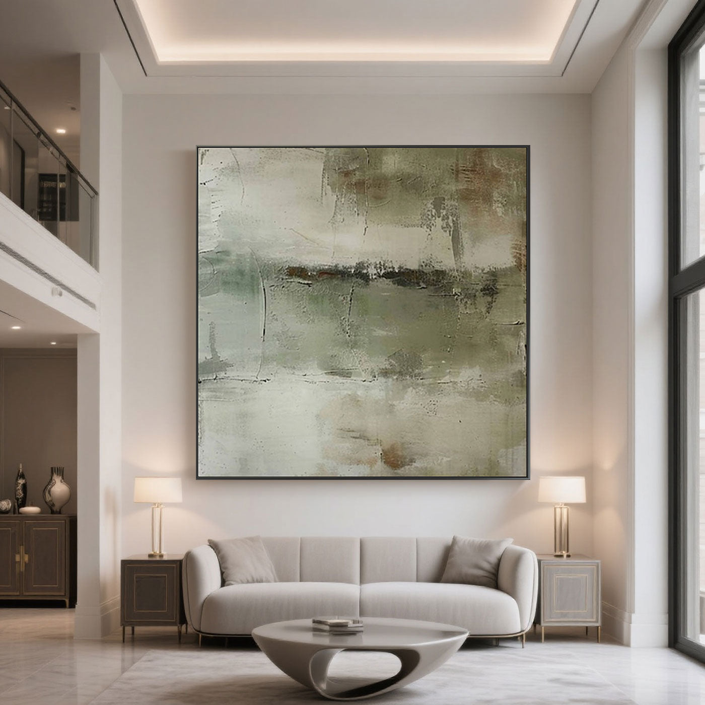 Mid-Century Wabi-Sabi Canvas Art - Silent Field